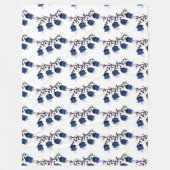 Blauer Canterbury Bells Weinreben Blume Fleece Bla (Vorderseite)