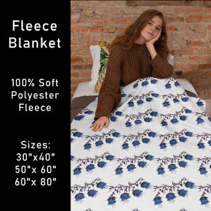 Blauer Canterbury Bells Weinreben Blume Fleece Bla