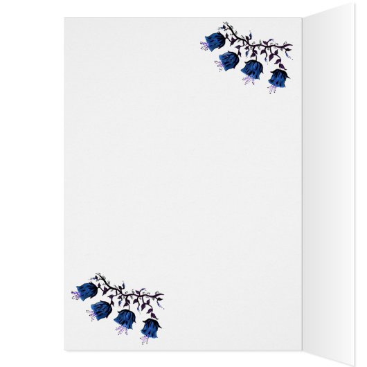 Blauer Canterbury Bells Weintrauben Blume Sympathi (Innen (Links))