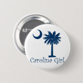 Blauer Carolina-MädchenPalmetto Button (Vorne & Hinten)