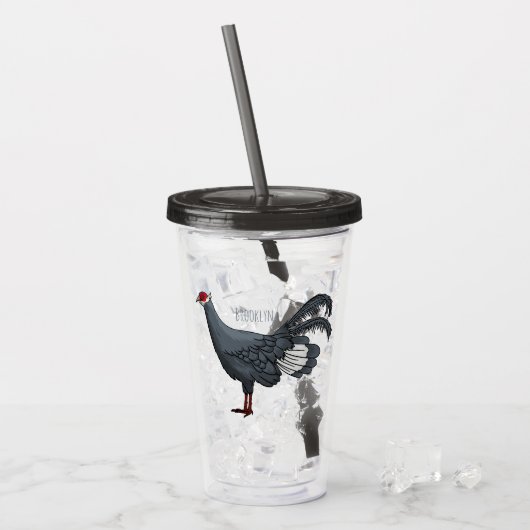 Blauer Cartoon Acryltrinkbecher (Vorderseite Ice)