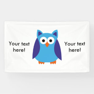 Blauer Cartoon Banner