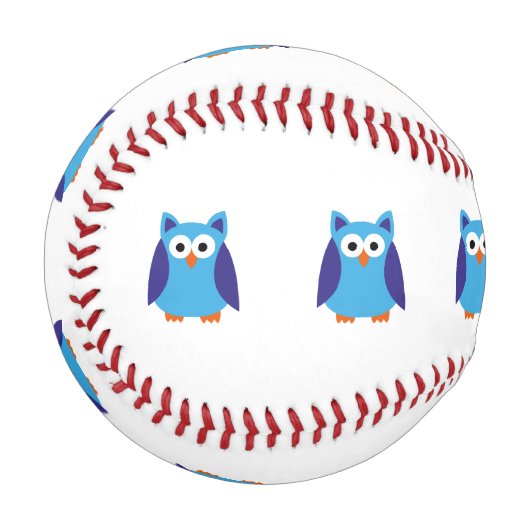 Blauer Cartoon Baseball (Vorderseite Links)