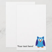 Blauer Cartoon Briefpapier (Vorne/Hinten)