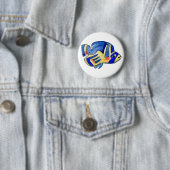 Blauer Cartoon Butterfly Fisch Button (Beispiel)