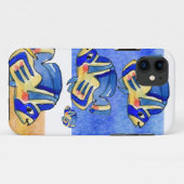 Blauer Cartoon Butterfly Fisch Case-Mate iPhone Hülle (Rückseite (Horizontal))