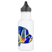 Blauer Cartoon Butterfly Fisch Edelstahlflasche (Rechts)