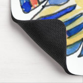 Blauer Cartoon Butterfly Fisch Mousepad (Ecke)