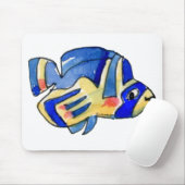 Blauer Cartoon Butterfly Fisch Mousepad (Mit Mouse)