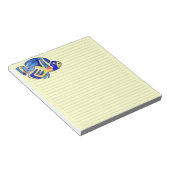 Blauer Cartoon Butterfly Fisch Notizblock (angewinkelt)