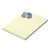 Blauer Cartoon Butterfly Fisch Notizblock (Rotiert)