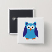 Blauer Cartoon Button (Vorne & Hinten)