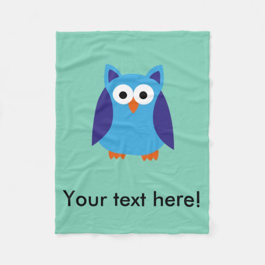 Blauer Cartoon Fleecedecke (Vorderseite)