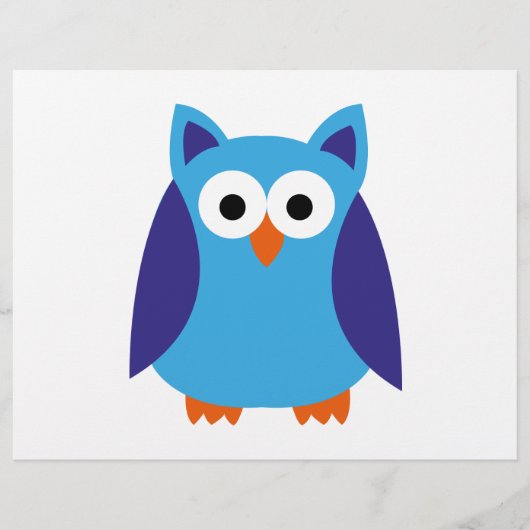 Blauer Cartoon Flyer (Vorne)