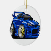 Blauer Cartoon für die Fahrzeuggeschwindigkeit - F Keramik Ornament (Rechts)