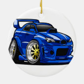 Blauer Cartoon für die Fahrzeuggeschwindigkeit - F Keramik Ornament (Hinten)