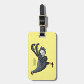 Blauer Cartoon Gepäckanhänger (Vorderseite vertikal)