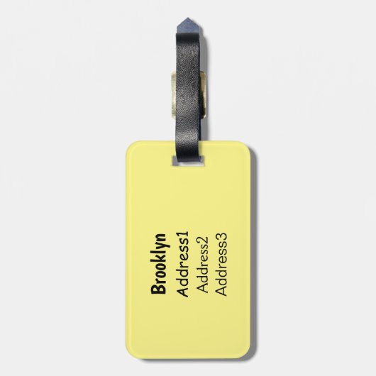 Blauer Cartoon Gepäckanhänger (Rückseite vertikal)