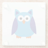 Blauer Cartoon Glasuntersetzer (Rückseite)