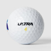 Blauer Cartoon Golfball (Logo)