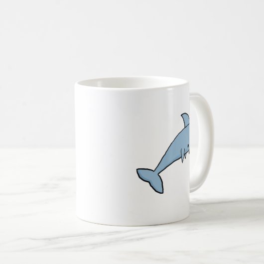 Blauer Cartoon Kaffeetasse (VorderseiteRechts)