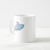Blauer Cartoon Kaffeetasse (Vorderseite Links)