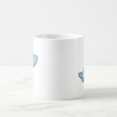 Blauer Cartoon Kaffeetasse (Mittel)
