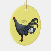 Blauer Cartoon Keramik Ornament (Rechts)