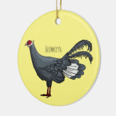 Blauer Cartoon Keramik Ornament (Links)