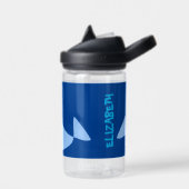 Blauer Cartoon Kinder Wasserflasche Trinkflasche (Links)