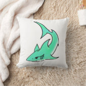 Blauer Cartoon Kissen (Decke)