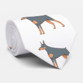 Blauer Cartoon Krawatte (Gerollt)