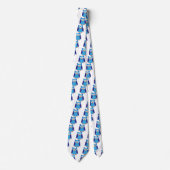 Blauer Cartoon Krawatte (Vorderseite)