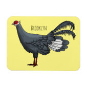 Blauer Cartoon Magnet (Horizontal)