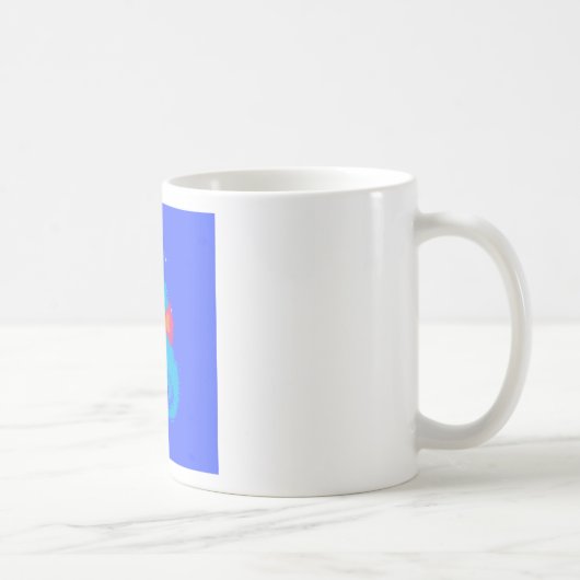 Blauer Cartoon-Seepferdchen Kaffeetasse (Rechts)