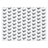 Blauer Cartoon Tischdecke (Vorderseite (Horizontal))