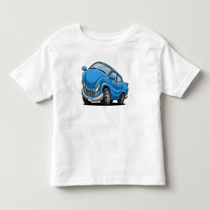 Blauer Cartoon-Wagen Kleinkind T-shirt