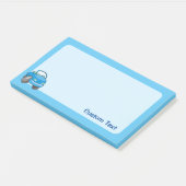 Blauer Cartoon-Wagen Post-it Klebezettel (angewinkelt)