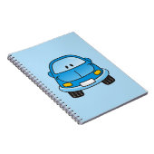 Blauer Cartoonwagen Notizblock (Rechte Seite)