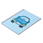 Blauer Cartoonwagen Notizblock (Linke Seite)