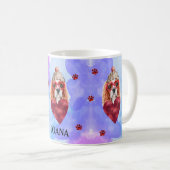 Blauer Cavalier Spaniel Valentinstag Geschenk Hund Kaffeetasse (VorderseiteRechts)