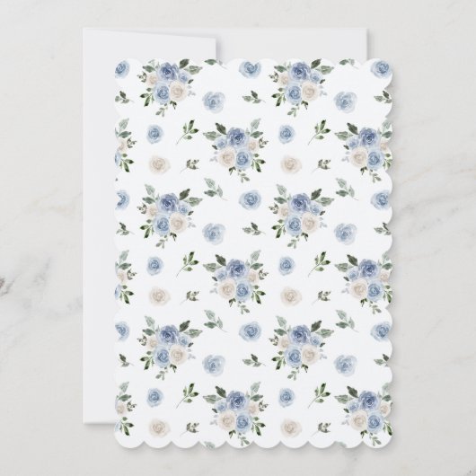 Blauer Champagner: Einladung zur Begrüßung (Rückseite)