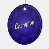 Blauer Champion von Ribbon, um sich anzupassen Keramikornament (Links)