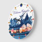 BLAUER CHARIOT VON SCHWANKEN MIT KUPPEN UND PASTER GROßE WANDUHR (Winkel)