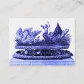 BLAUER CHARIOT VON SCHWANKEN MIT KUPPEN UND PASTER VISITENKARTE (Rückseite)