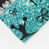 Blauer cheerleading Glitter des Fleecedecke (Ecke)