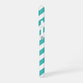 Blauer Chevron mit Monogramm iPhone 16 Hülle (Linke Seite)