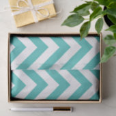 Blauer Chevron mit Monogramm Seidenpapier (Geschenk)