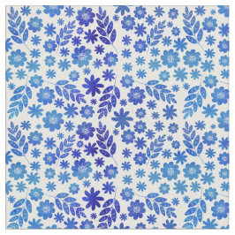 Blauer China Handgezeichnetes Blumenmuster Stoff