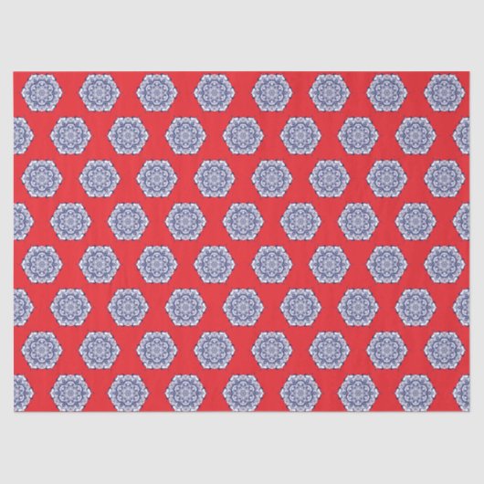 Blauer China Stil mit Kreaturen Seidenpapier (Vorderseite)